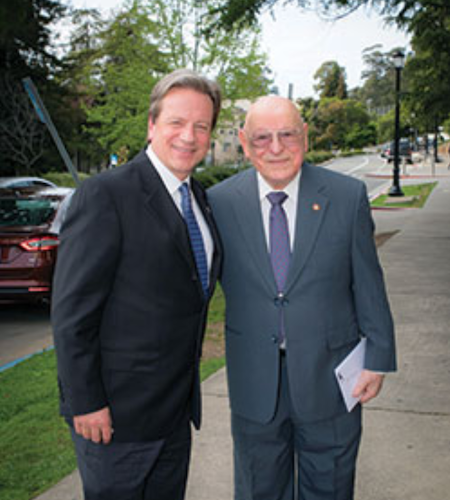 Irving Tragen pictured with man